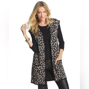 Chico's Cheetah Print Vest Size 0